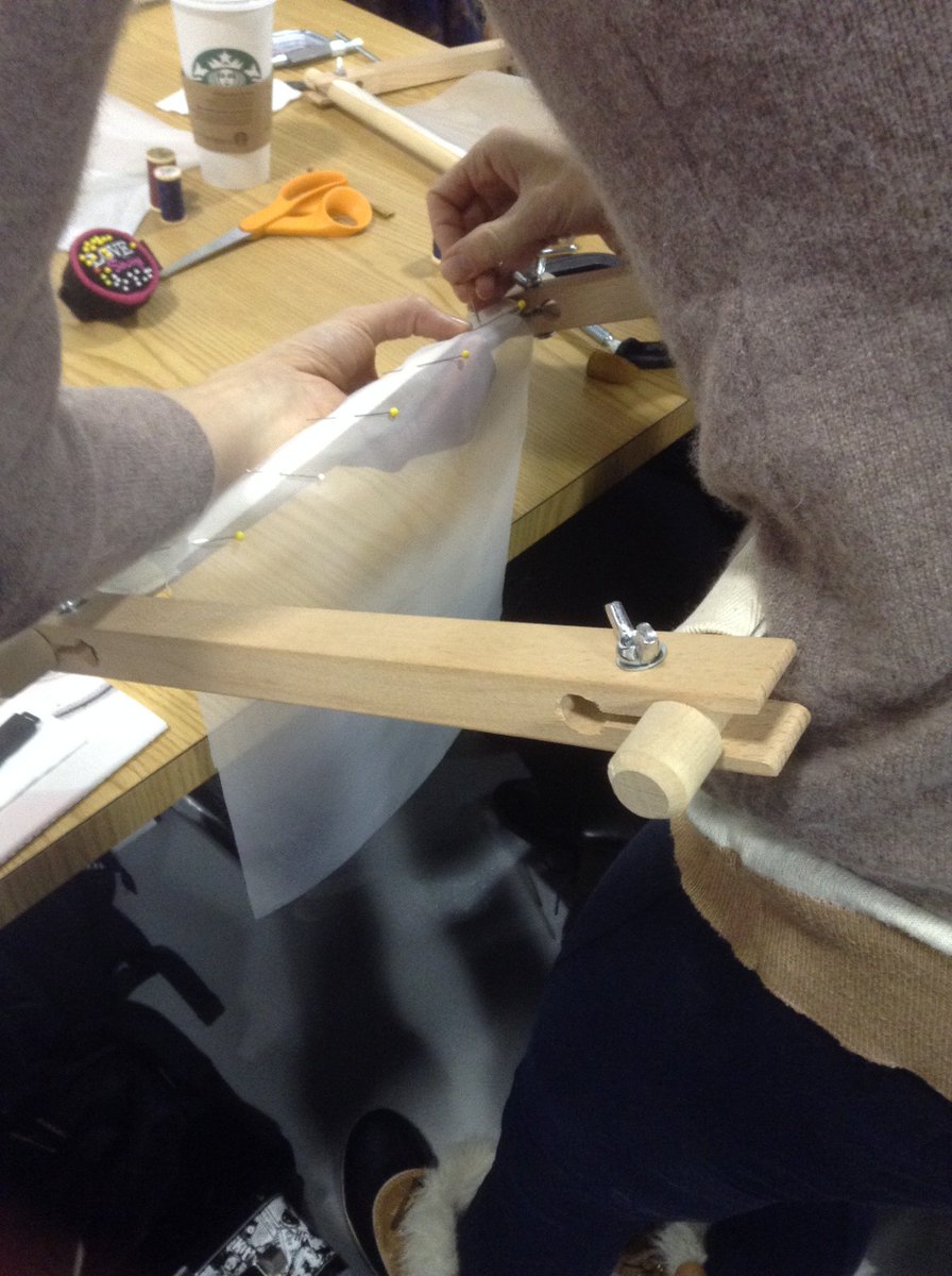 fabricsetc's tweet photo. We had the introductory #tambour #beading class last weekend. We learned how to set up the "canvas", how to use the beading #NEEDLE , and some basic #stitches. Woohoo! What are we learning next? https://t.co/Ldcw3cHqyW