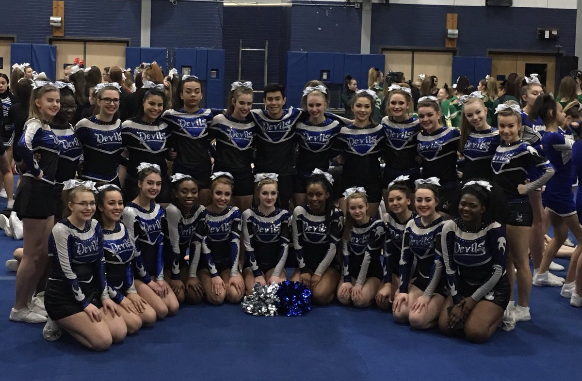 Jensalvatelli's tweet photo. @MassHSCheer @DevilsLHS LHScheer had an amazing day at 2018MIDWACH CHAMPIONSHIP taking first place in GAMEDAY &amp; COED division!!💙#GOBLUE https://t.co/LBtzMRCSbv