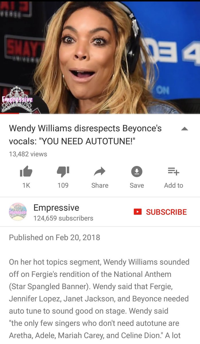 NickiMontanaTV's tweet photo. #WendyWilliams Williams disrespected #Beyonce 😮You see what happened to KeriHilson⬇️⬇️⬇️ https://t.co/OtWxFKF4DT https://t.co/vHTSHyWNaG