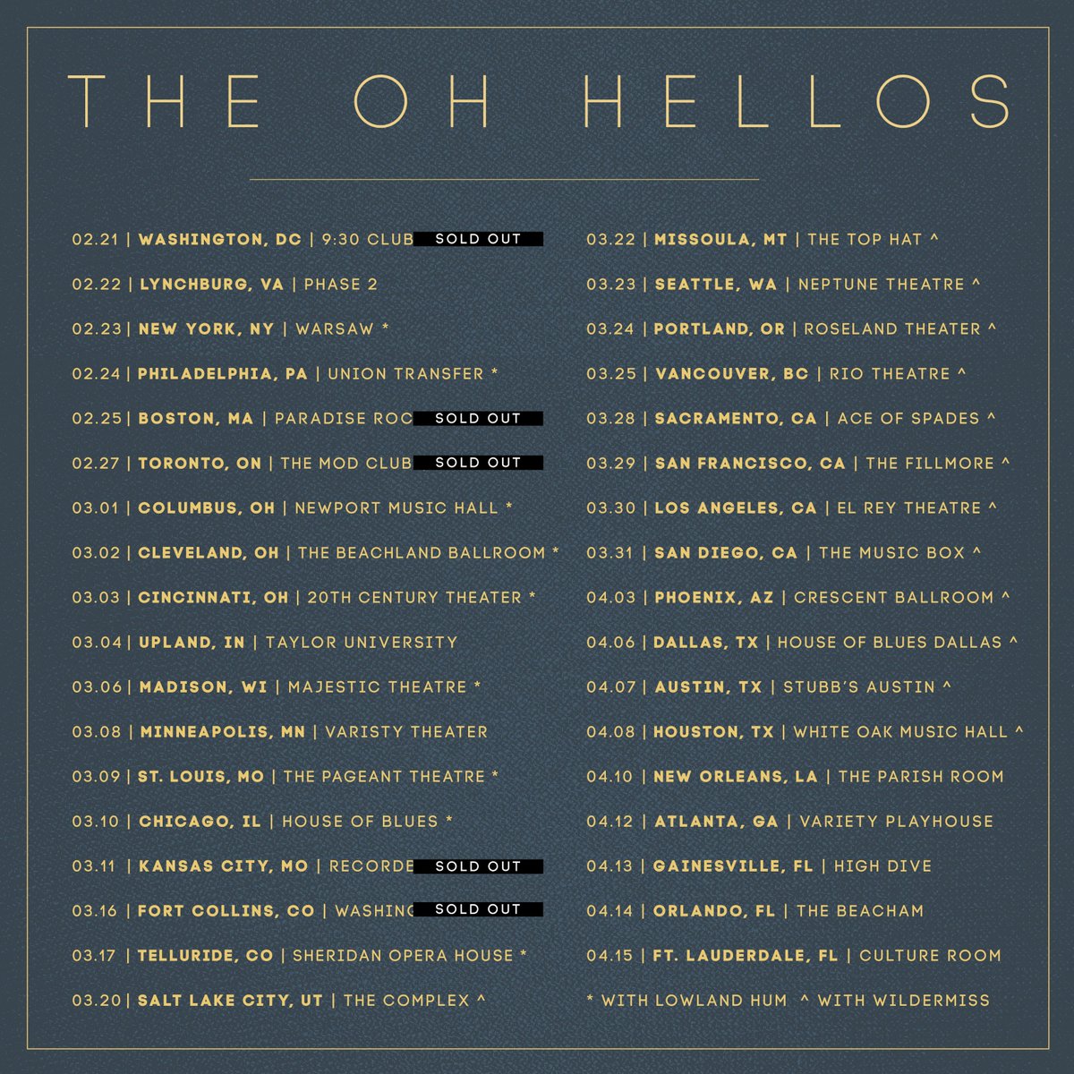 theohhellos's tweet photo. North American Tour starts TOMORROW and tickets are moving fast for most of these shows! DC, Boston, Toronto, KC, Ft Colins are all SOLD OUT, thank you for the huge response! We can't wait to see you soon!
🎟→https://t.co/lCveq71x6z https://t.co/emxgo7ag4M