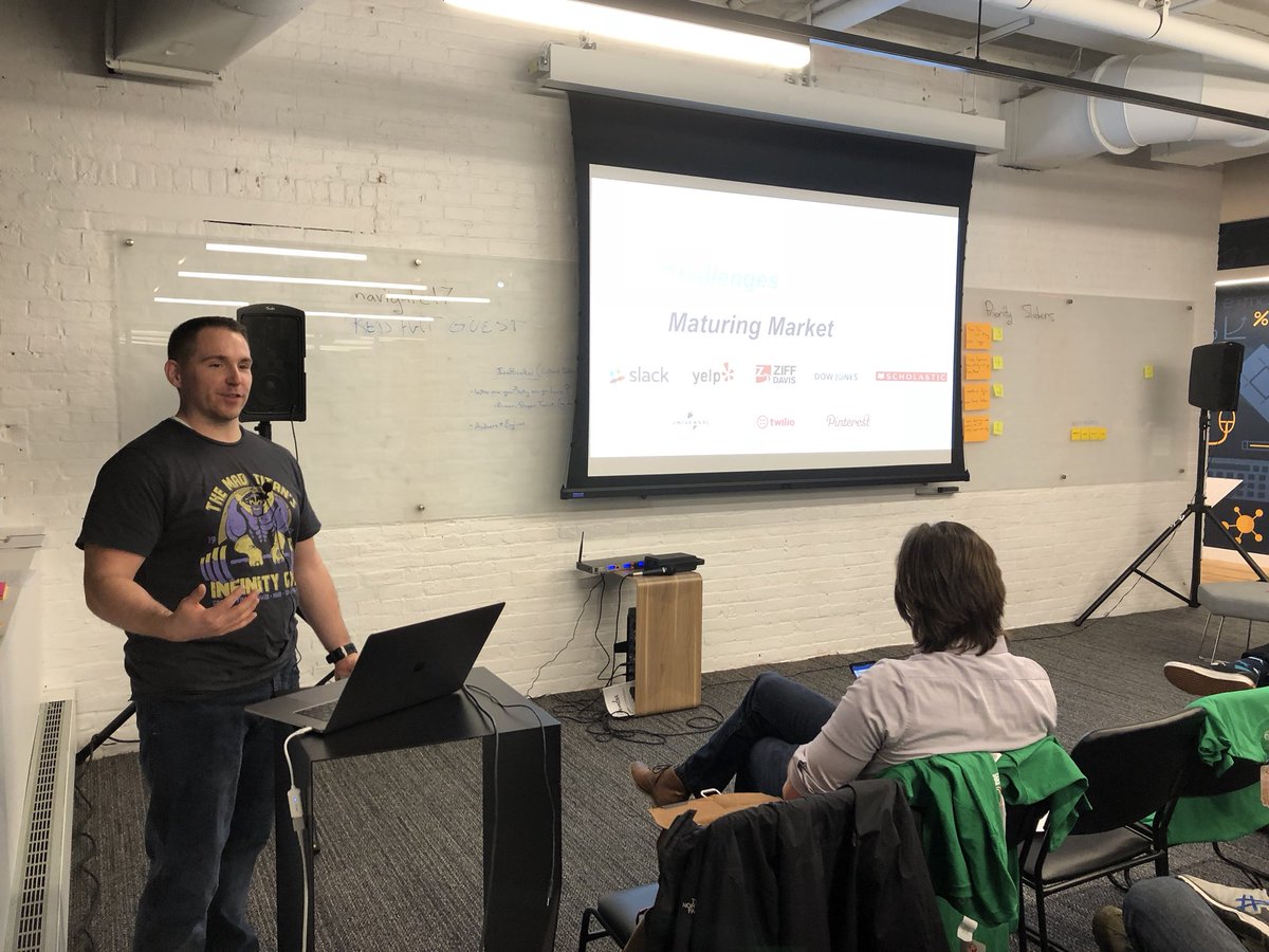kubernetesbos's tweet image. Wrapping up the night, @aschepis from @cloudhealthtech talking about their Kubernetes journey! #KubernetesBoston