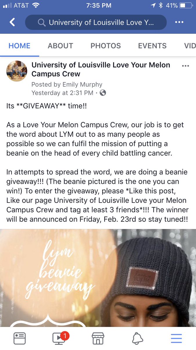 UofLLYMCrew's tweet photo. Reminder of our BEANIE GIVEAWAY!! Head to our Facebook page to enter!>>>> https://t.co/tGpyFUKhwt