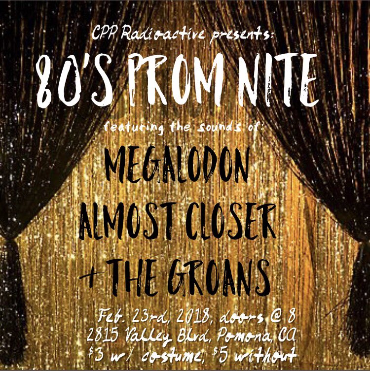 CPPRadioActive's tweet photo. COME THRU!!! WEAR UR 80'S BEST &amp; U MAY WIN PROM KING OR QUEEN 👀👀👀 https://t.co/3VKKQ9JbnX