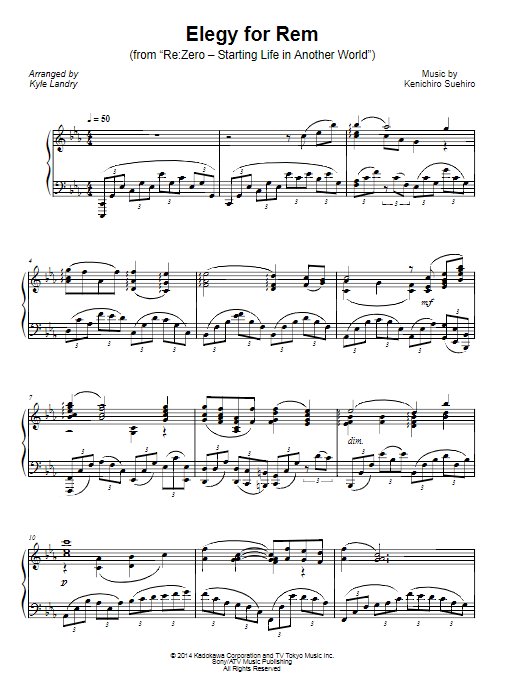 kylelandrypiano's tweet photo. Sheet music for Elegy for Rem now available! :) https://t.co/bHp4FuOLs3 https://t.co/YtFWoFvo9E