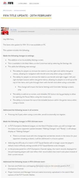 Fifa研究室 Fifa18 アップデート内容 2月日版 メニュー操作など細かな改善 T Co ckaps Fifa18 Fifa研究室 Fifa18 アップデート内容 2月日版 メニュー操作など細かな改善 T Co ckaps Fifa18