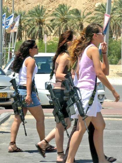 Israeli Women Beach Guns
