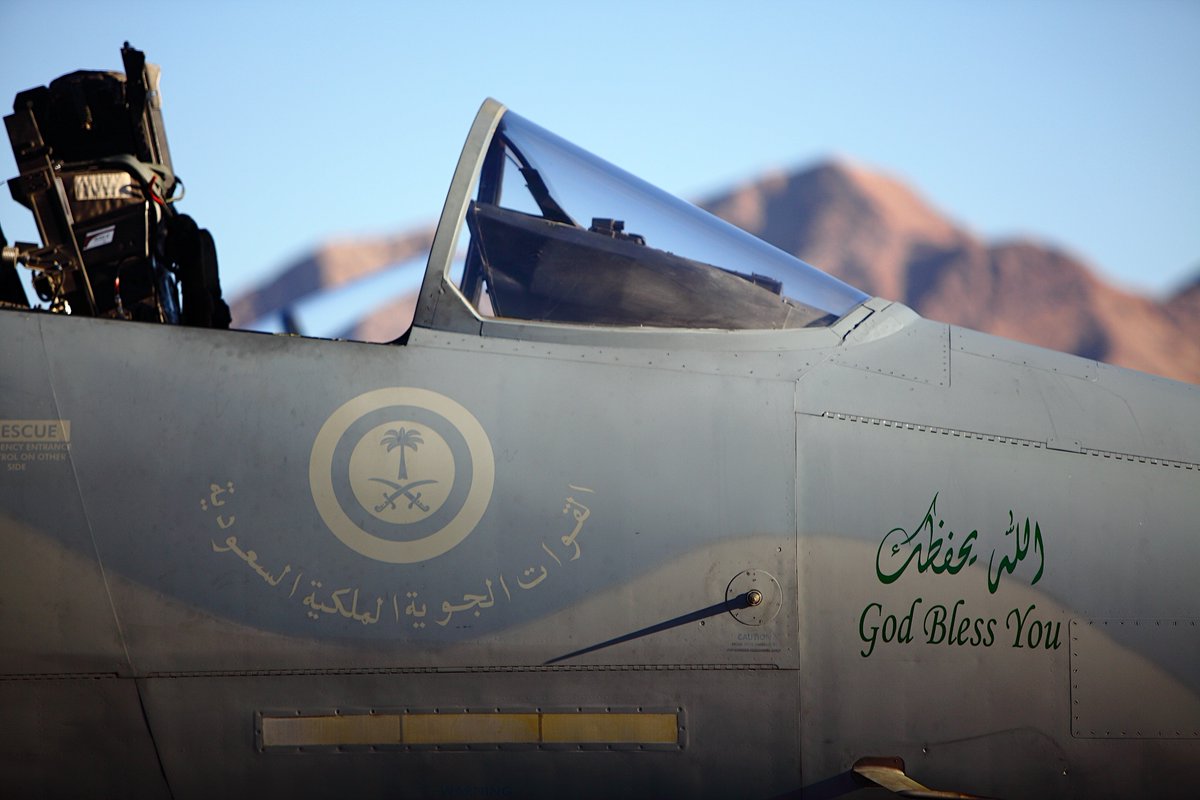 Tyler Rogoway On Twitter From An Ac 130 Named Death Angel To A Much More Pleasant Subject Albeit A Somewhat Ironic One This Saudi F 15s With God Bless You On Its Nose I