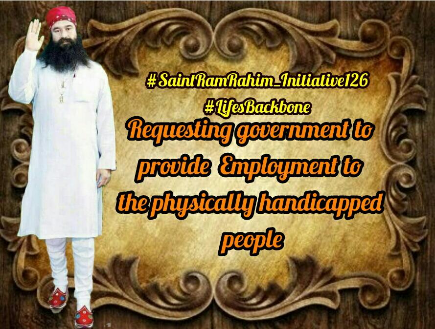 Gurinder0407's tweet photo. #SaintRamRahim_Initiative127
Requesting govt to provide employment to the physically handicapped people
 https://t.co/YoVe0ZBTkk