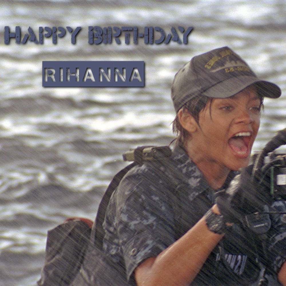 Happy Birthday, Rihanna! Making waves in 2018!
<a href="/BattleshipMovie/">Battleship</a>  #HappyBirthday