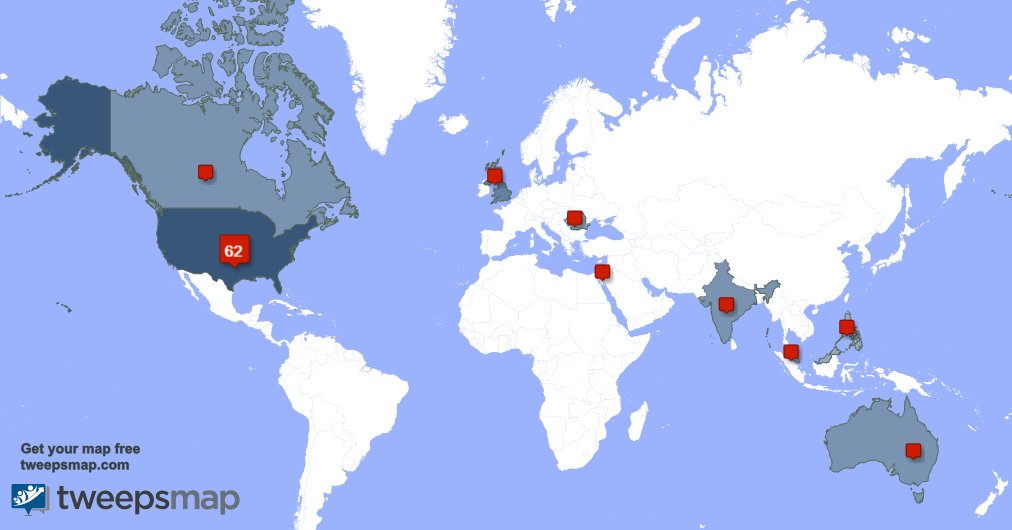 JandksStudio's tweet photo. My followers live in USA (62%), UK.(11%)... Get your free map: https://t.co/KuaeFnRLTU https://t.co/xoLDUzlERL