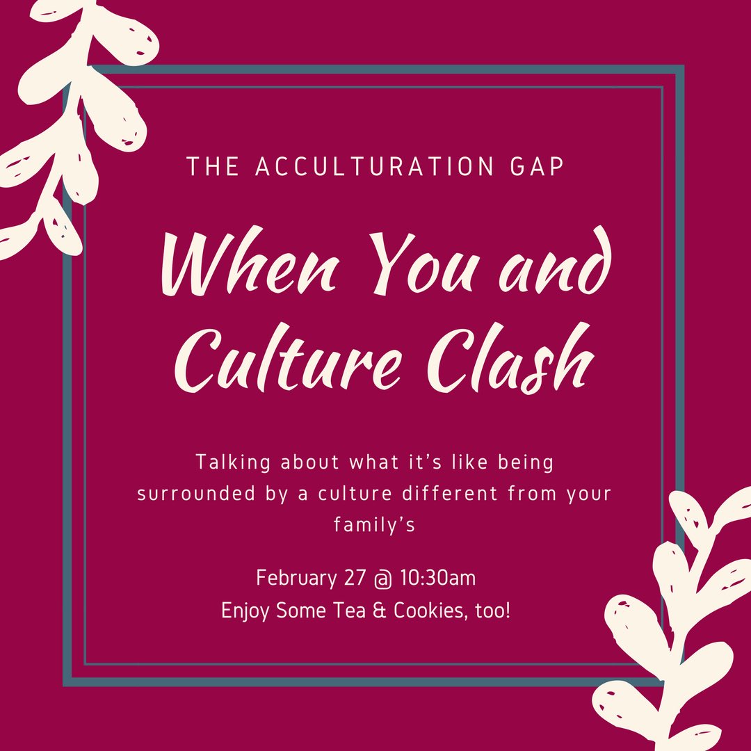 Don’t miss one of our SSF’s workshop about the acculturation gap ✨✨