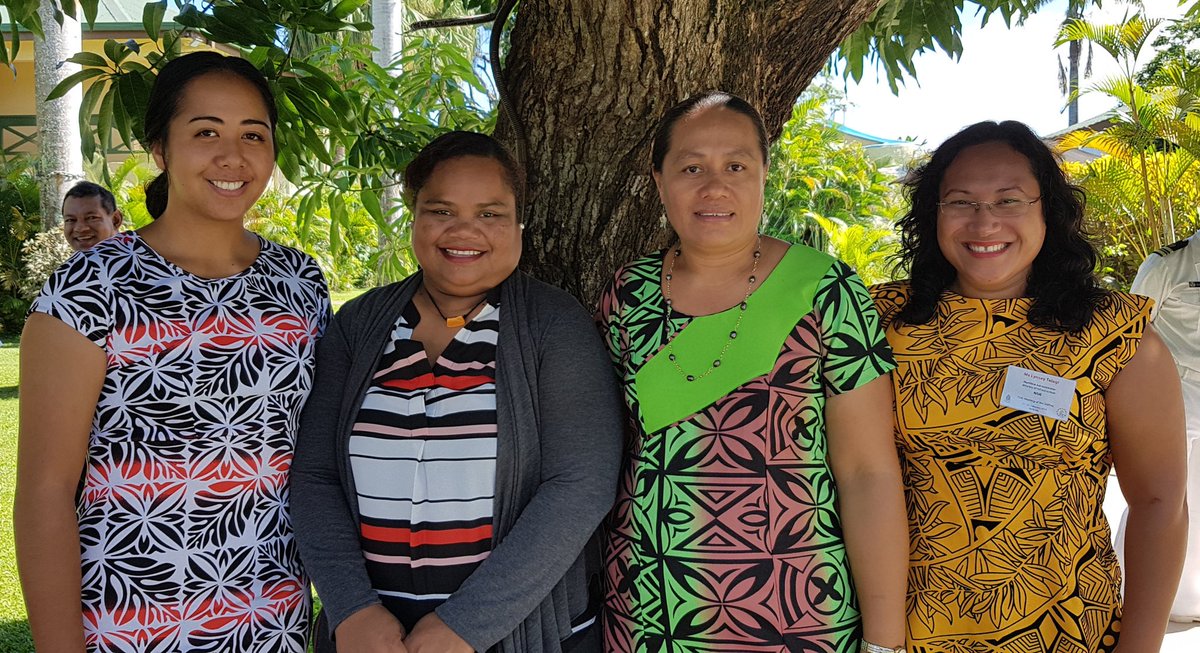 Cook Islands, Palau, Samoa and Niue delegates at the 15th South West Pacific Hydrographic Commission meeting in Nadi, Fiji. Increased number of women delegates since the last meeting @PacWima @spc_cps