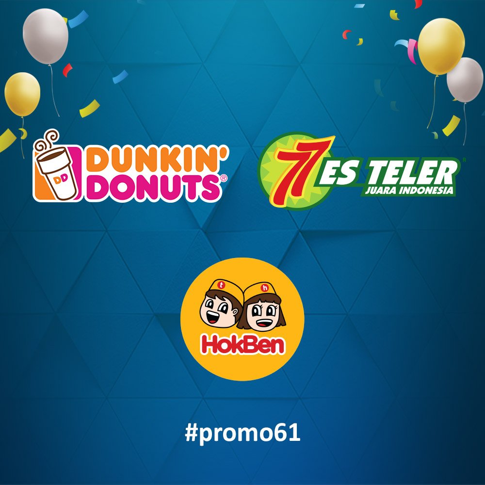 KartuKreditBCA's tweet photo. Ayo ikut merayakan #HUT61BCA dengan menikmati #promo61 di banyak merchant F&amp;B! 

Kunjungi https://t.co/fh6cP1WHv2 https://t.co/AMMGNzt8Ad