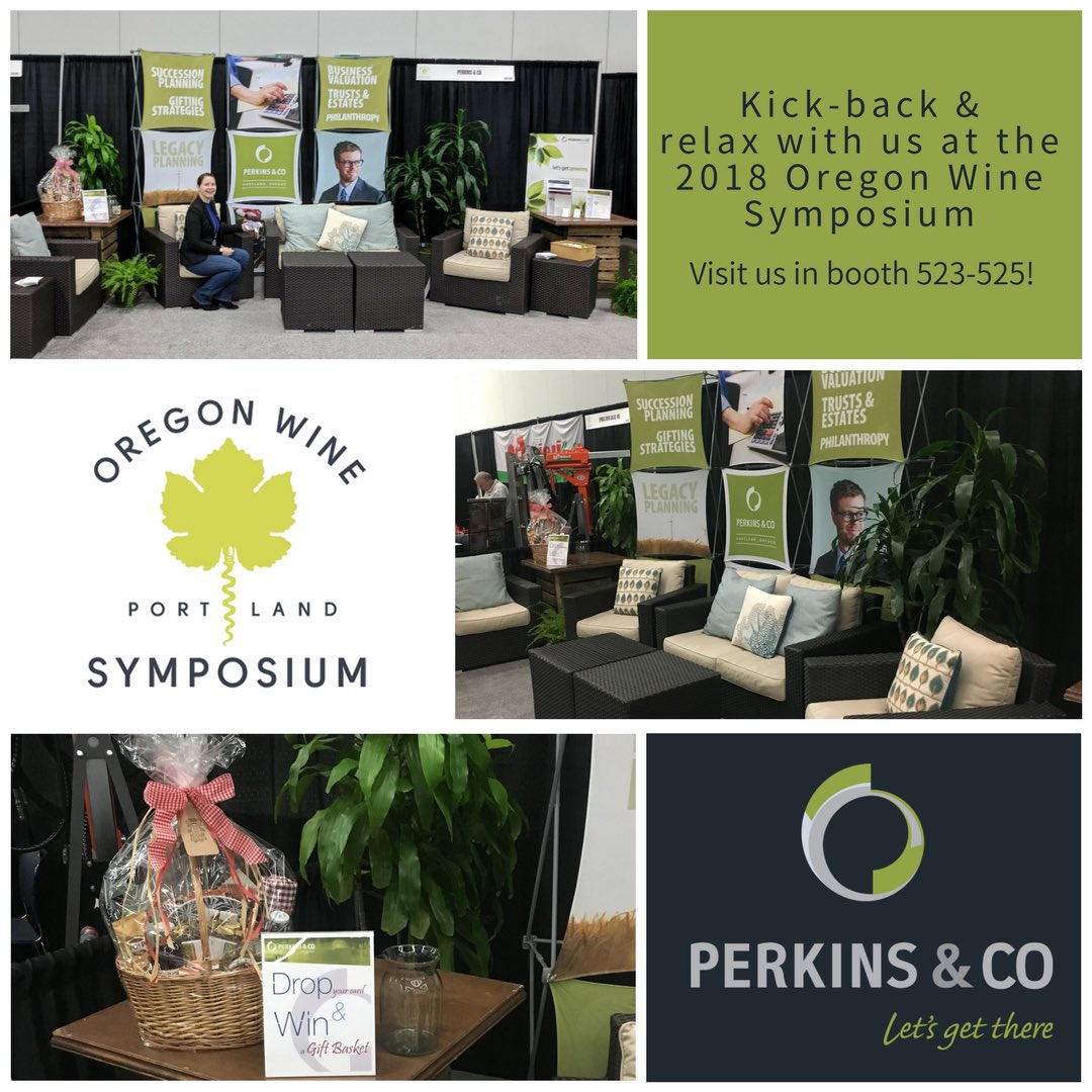 PerkinsCo's tweet photo. You know what's better than heading home in a potential snowpocalypse? Heading to the #ORWineSymposium to see @PerkinsCo in our booth! Avoid the stress of the commute & relax with us! We'll be here Wednesday too! #OregonWine #Wine #WhereIsPerkins #SnowJam2018 https://t.co/qyDkS6t3YK