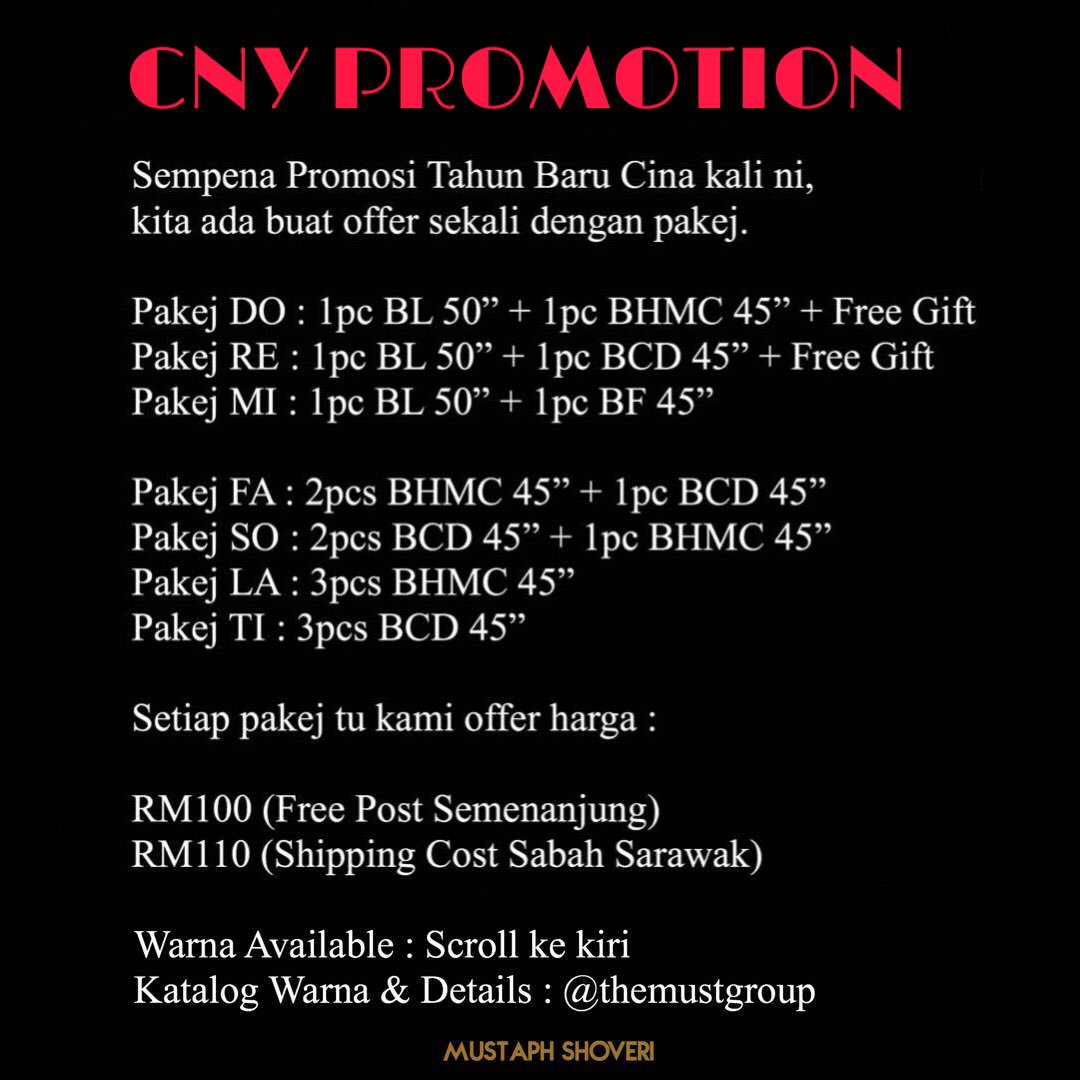 byaathrh's tweet photo. CNY PROMOTION by MS!

15/2/2018 - 28/2/2018

Dm/WS for details 👇🏻

https://t.co/aXHisxNgmW

#AgentShoveri https://t.co/n5tbE64DUx
