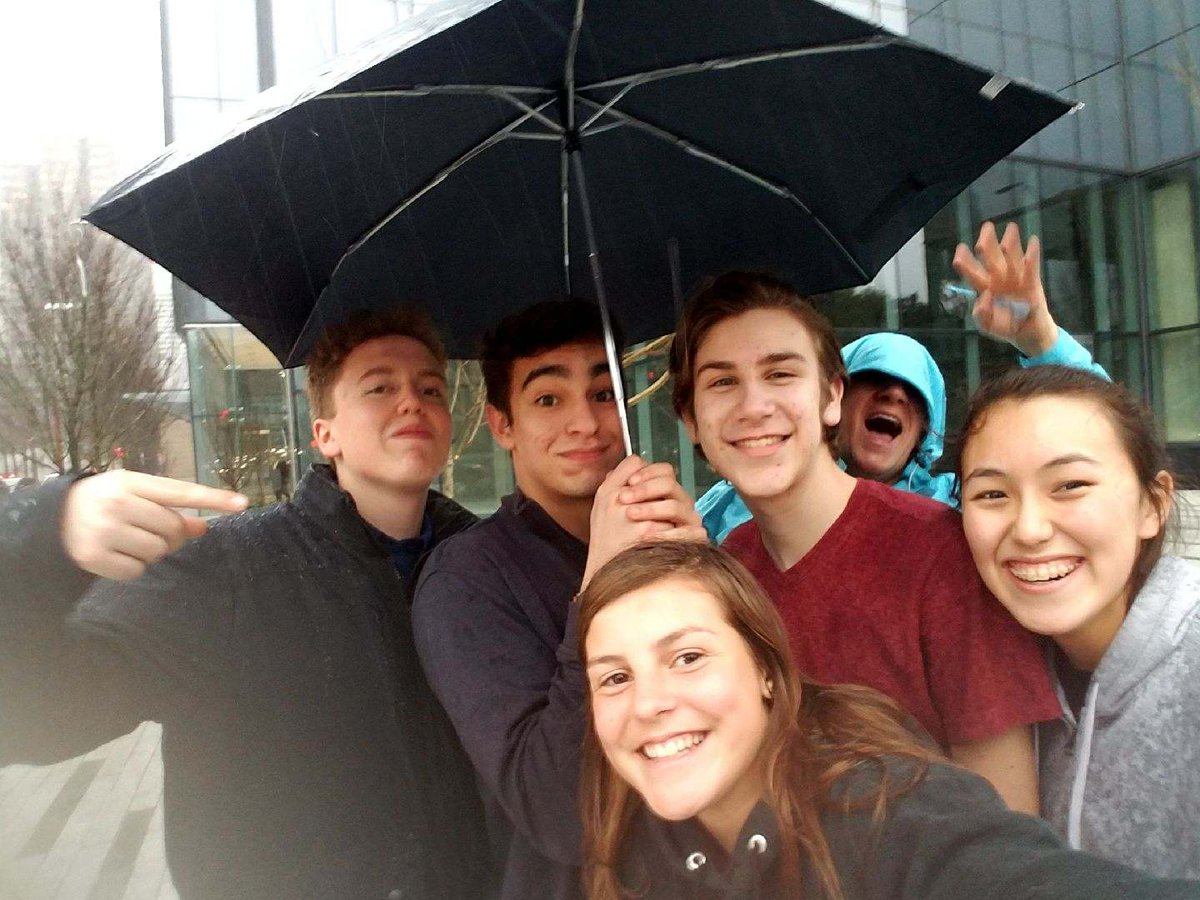 fwoodDECA's tweet photo. Braving the storm. #txdeca #txdecacdc https://t.co/BT4aMTnGs1