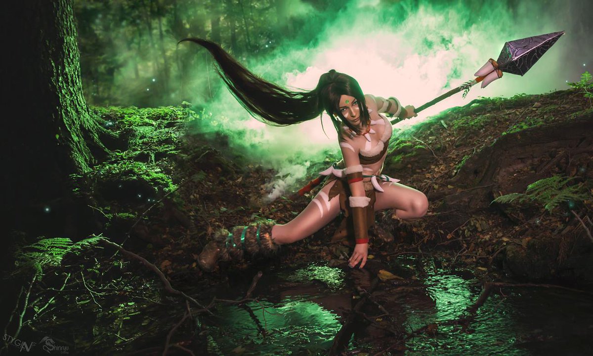 shinryucosplay's tweet photo. Nidalee will always have a special place in my heart. :D 
Myself as #Nidalee from @LeagueOfLegends 
#cosplay made by me
Photos by Stygian VI with Marta and Czarna as support! https://t.co/2CS3SNQKMB