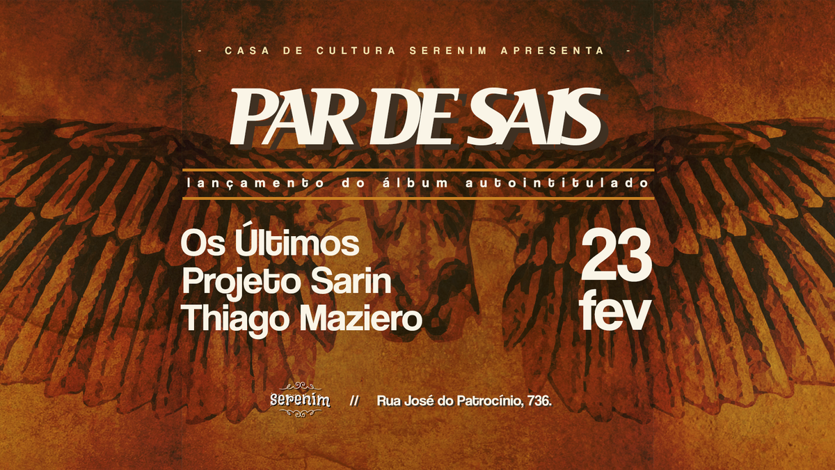 LINGVO RENASCITUR EX CINERIBUS. Chegou o grandioso momento de compartilhar com o mundo, com os próximos, de pôr em mãos de TODOS vocês, amigos, ouvintes da Par de Sais, o fruto e essência da nossa história! Show de lançamento do nosso primeiríssimo álbum! goo.gl/PAokug