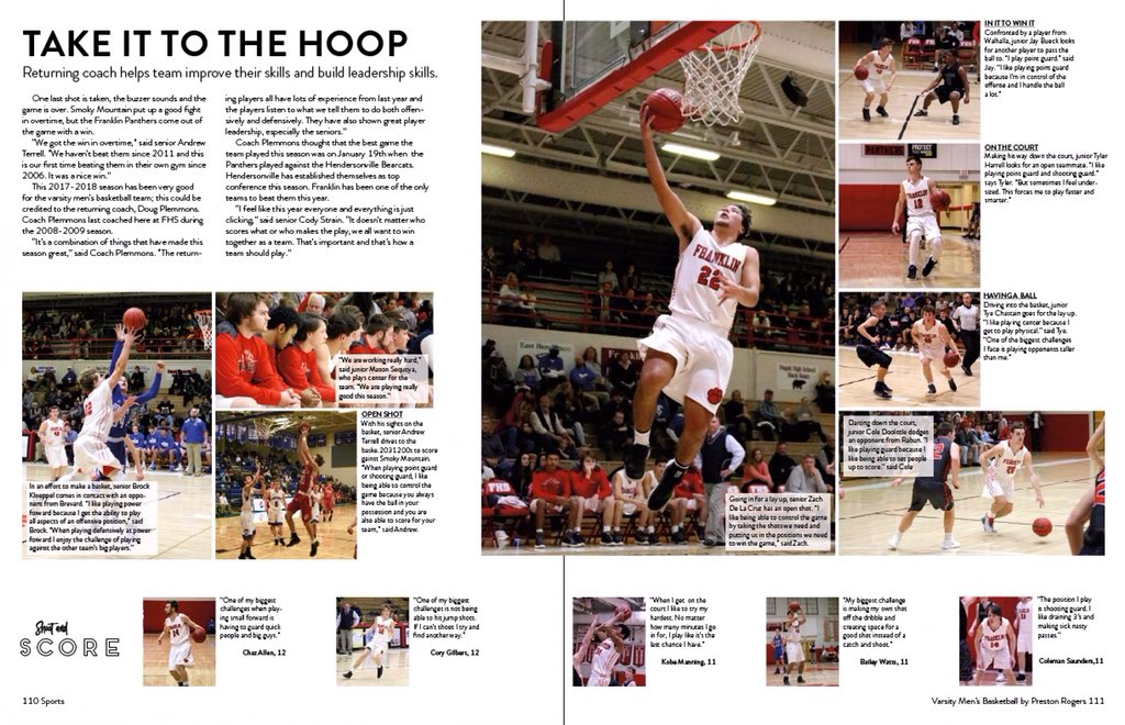 Basketball Titles For Yearbook