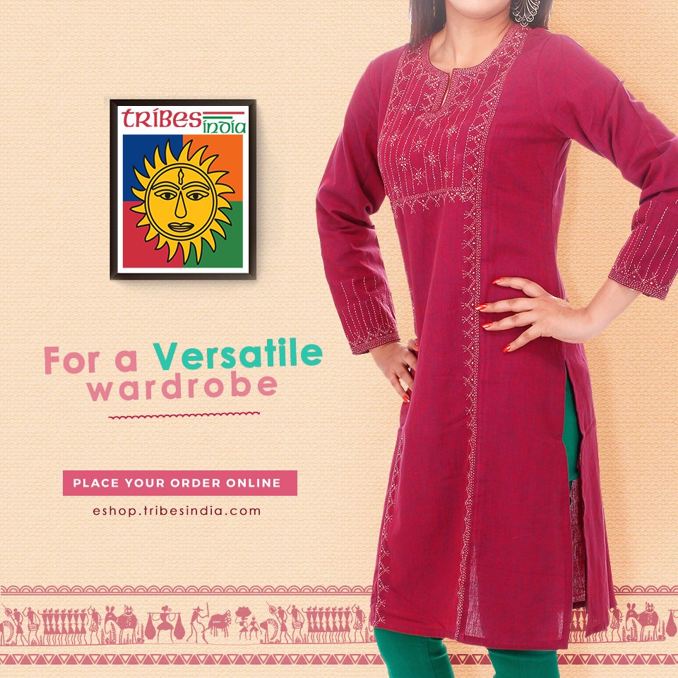 TribesIndiaBBSR's tweet image. A traditional kurti made from rare &amp;amp; premium cotton fabric, highlighting elegant hand-stitched designs along the cuffs, body, &amp;amp; embroidery. #BeDifferentBeYou

For an exclusive range of Kurtis, visit Amazon, Snapdeal , Flipkart , Paytm or GeM.