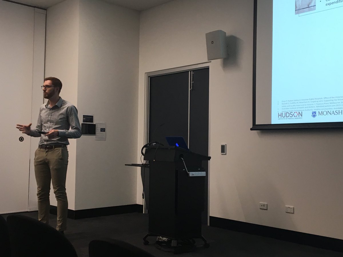 euan_wallace's tweet image. @BenNowotny giving PhD confirmation seminar @RitchieCentre @SCSMonash #PatientExperience #safety #avoidableharm @SaferCareVic
