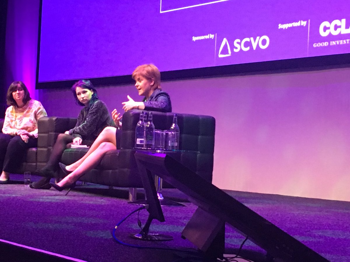 ThirdForceNews's tweet photo. Great to hear @NicolaSturgeon say we’ve got to work harder to tell good news stories to put negative stories, which are the exception, into perspective. Read more on what she’s saying to third sector at #scvogathering on TFN website later this morning. https://t.co/7WuxJ3cwO1