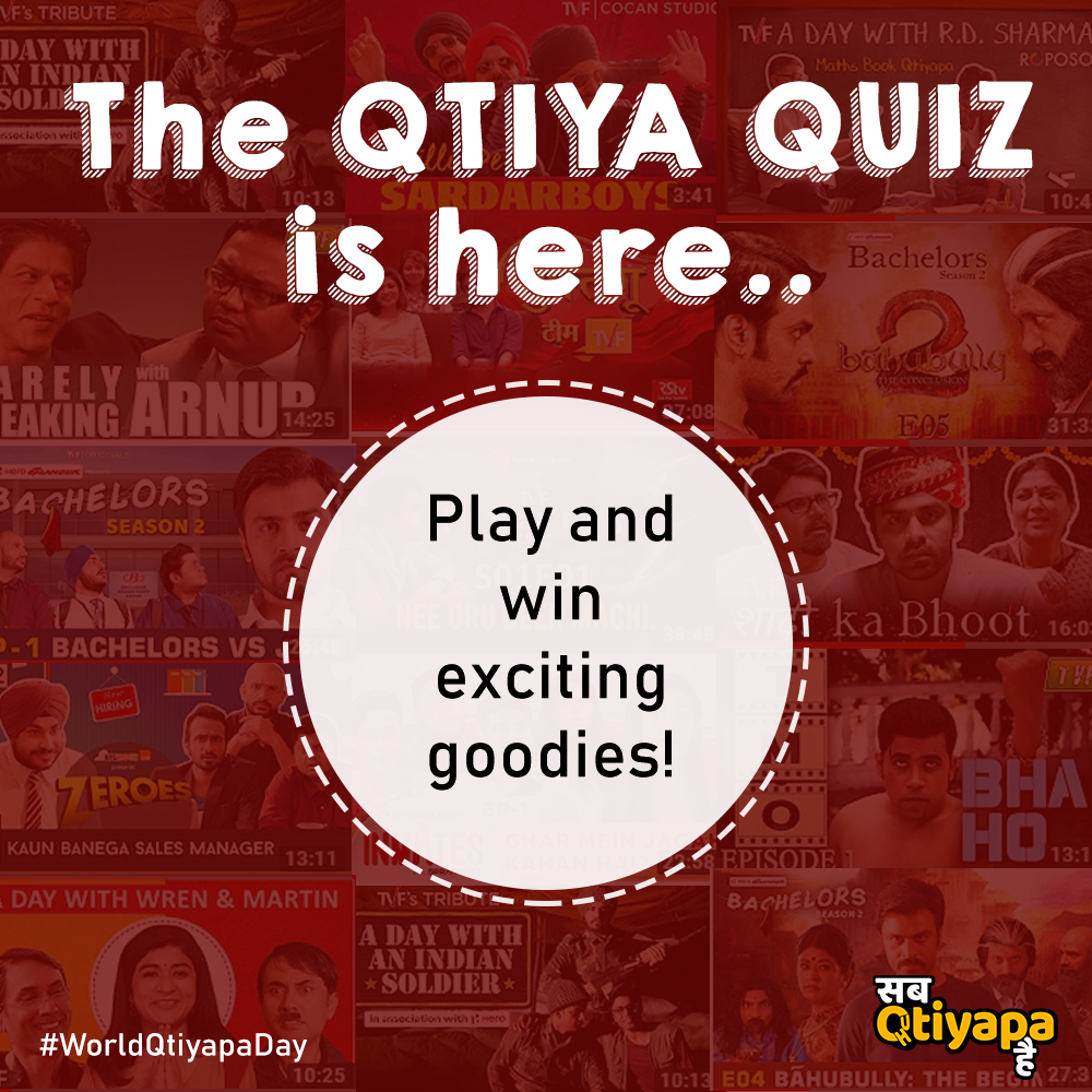 #ContentAlert
We are searching the biggest TVF Fan!
Quiz starts at 2PM! Bulalo sabko. 
Play and take home amazing goodies!
#SabQtiyapaHai #Contest