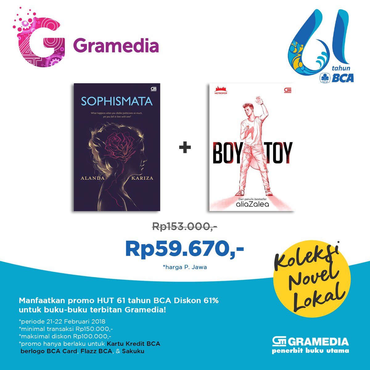bukugpu's tweet photo. Buku-buku dari penulis dalam negeri juga jangan lupa diborong! #bukugpu #promo61 https://t.co/pSRXYsMLBL
