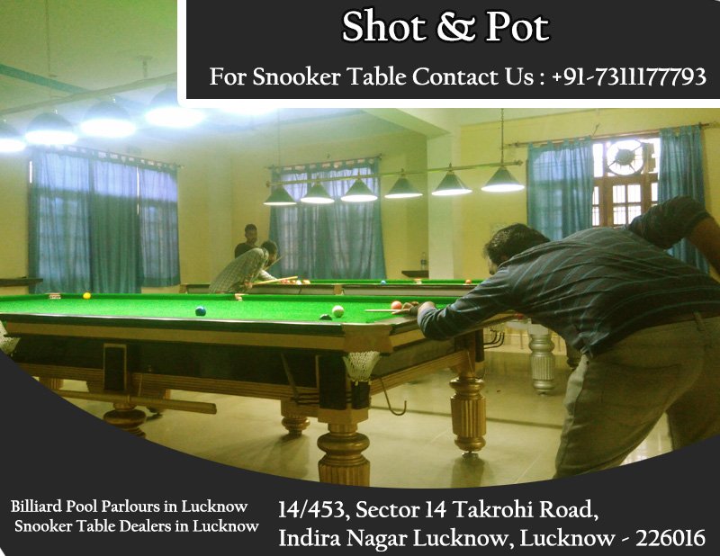 shotandpot's tweet photo. Established in the year 2016, SHOT &amp; POT in Indira Nagar Lucknow, Lucknow is a top player in the category Billiard Pool Parlours in the Lucknow.
Call for Buy Snooker Table : +91-7311177793
Address : 14/453, Sector 14 Takrohi Road, 
Indira Nagar Lucknow, Lucknow - 226016 https://t.co/t0z0TYT7j0