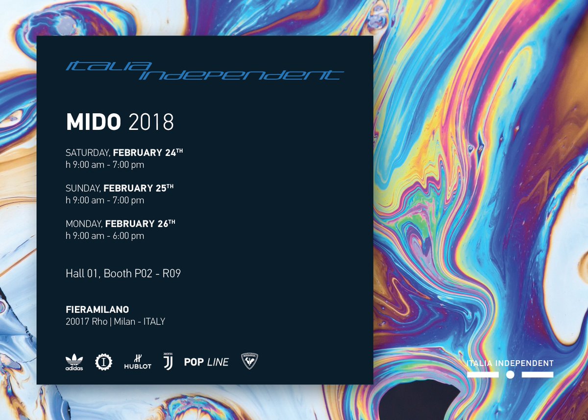 We will be waiting for you at MIDO
HALL 1, BOOTH P02-R09