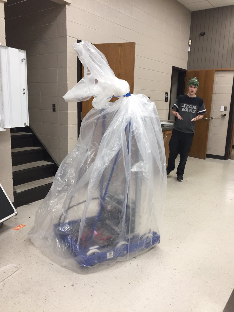The Technomancers had to bag and tag over 2 hours early due to inclement weather.  We held the safety of our team members over the finishing of our box intake but it was most definitely worth it. We will finish the intake and mount it in 3 weeks at the GKC regional!