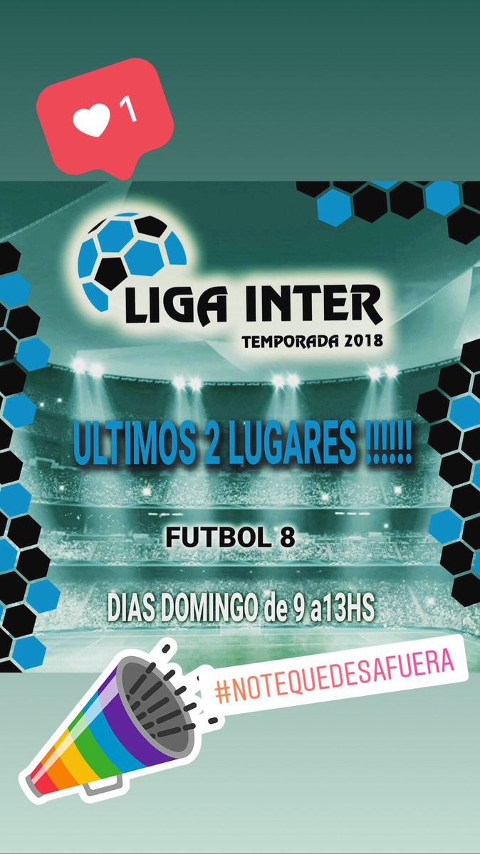 <a href="/LigaInterFutbol/">LigaInter.uy</a> comienza su temporada 2018 este año con muchos mas torneos de futbol 8  y torneos de futbol 8 para mayores de 33.
Apoyan: <a href="/EngancheSports/">Enganche Sports</a> #borac 
Quedan algunos lugares para futbol 8 domingo de 9a13hs

Comunicarse al 098519649 // 093712530