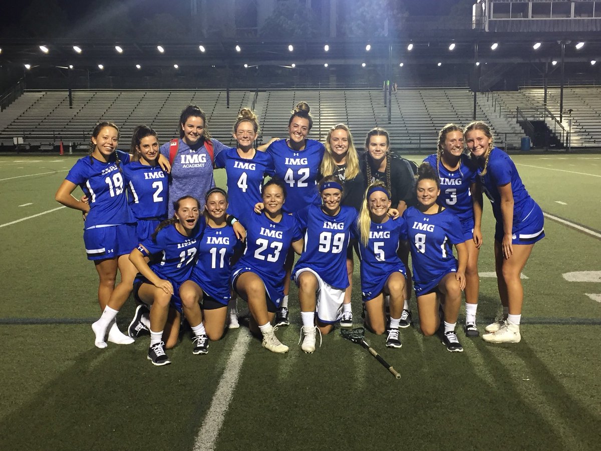 IMGALacrosse's tweet photo. First game in program history, a gutsy 14-13 win on the road over 4x defending district champion HB Plant  #IMGfam https://t.co/AvhHUuMiLT