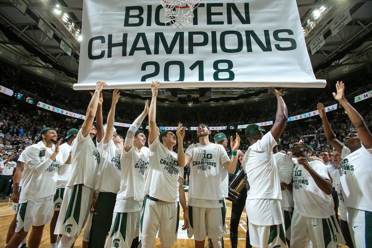 MSU_Basketball's tweet image. Unforgettable night celebrating the senior class and a B1G Championship ‼️🏆🙌

#GoGreen