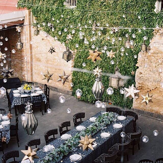 WeddingWire's tweet photo. This dreamy reception has us seeing stars. 💫  {Photo: Eric Kelley} https://t.co/J9ctqvy6sl