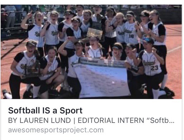 Even after winning every kind of championship in Washington, Lauren still faces questions about softball as a sport at her school. Our editorial intern reflects on her championship season with Redmond High School. Check it out at awesomesportsproject.com #softball #softballproblem