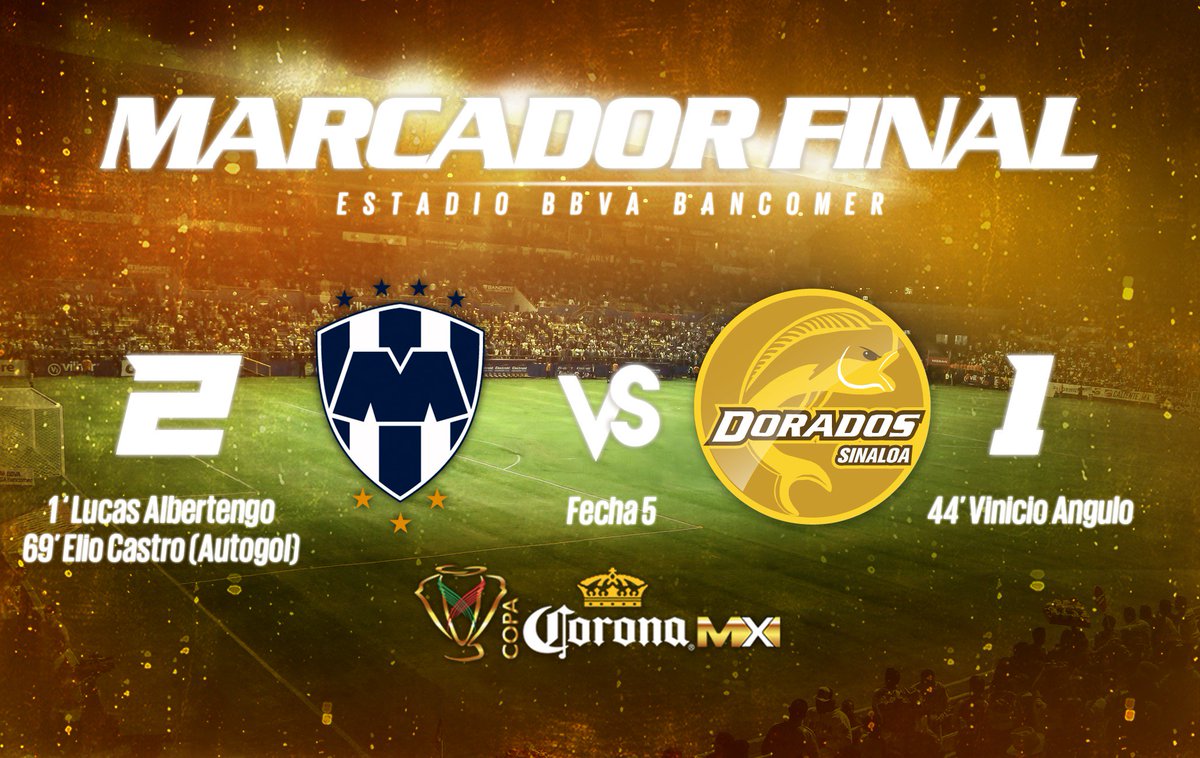 Dorados's tweet photo. Termina el #MTYvsDOR de la @CopaCoronaMx. https://t.co/kuia7uDDtM
