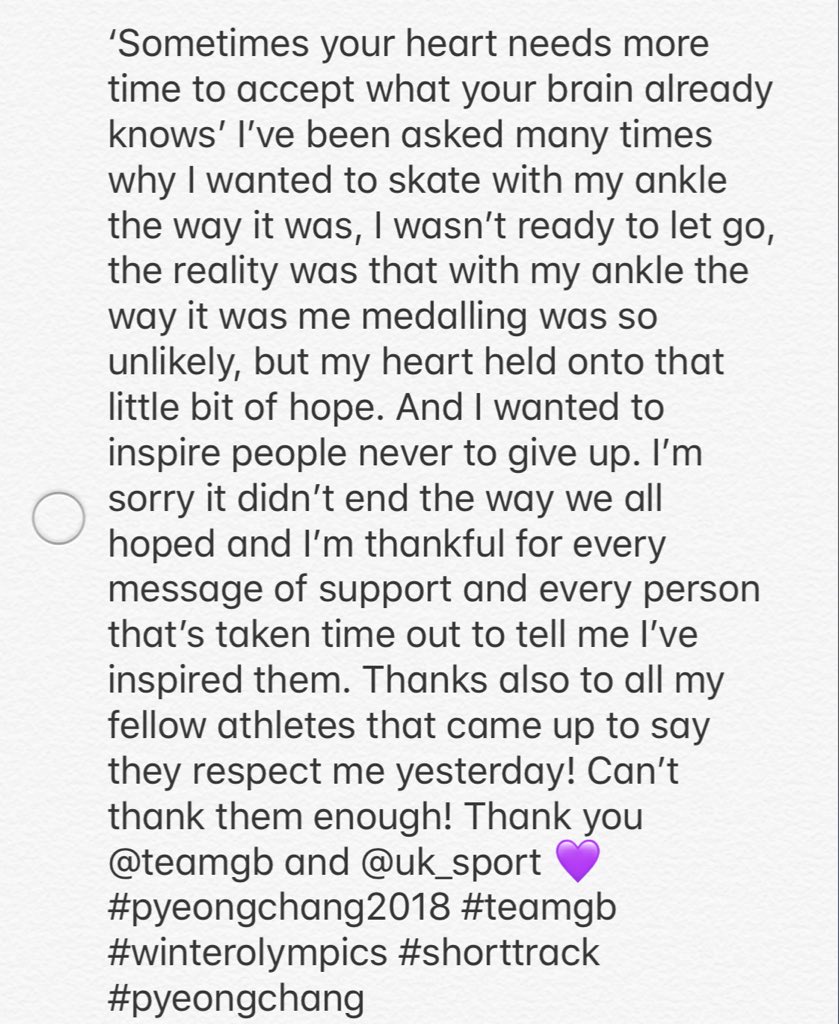 Elise_Christie's tweet photo. Thank you everyone https://t.co/mGFRojPfw1