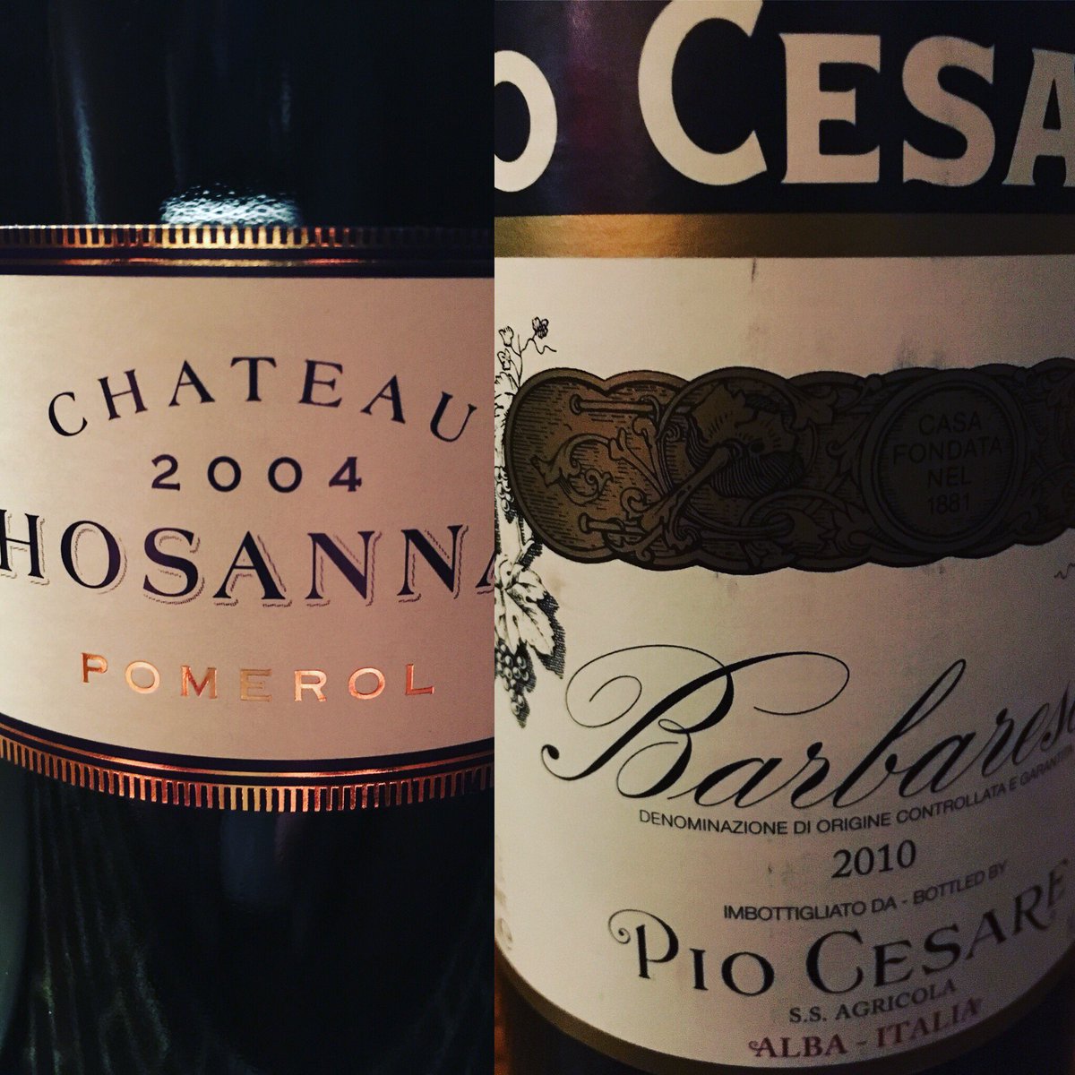 JbLecaillon's tweet photo. Dinner tonight... #andersonvalley #california #pomerol 2004 #barbaresco 2010 https://t.co/NC95Cqlp4K