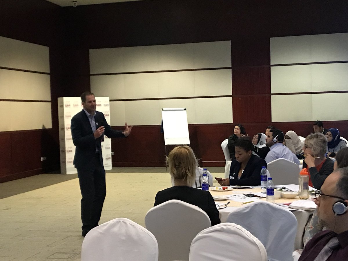 KHDA's tweet photo. A huge thanks to our wonderful friends from @GeelongGrammar for getting the #DSWC workshops off to a positive start every morning over the last three days! @PosEdNet @GGSPosEd #IPENDubai https://t.co/1PYa7DEOth