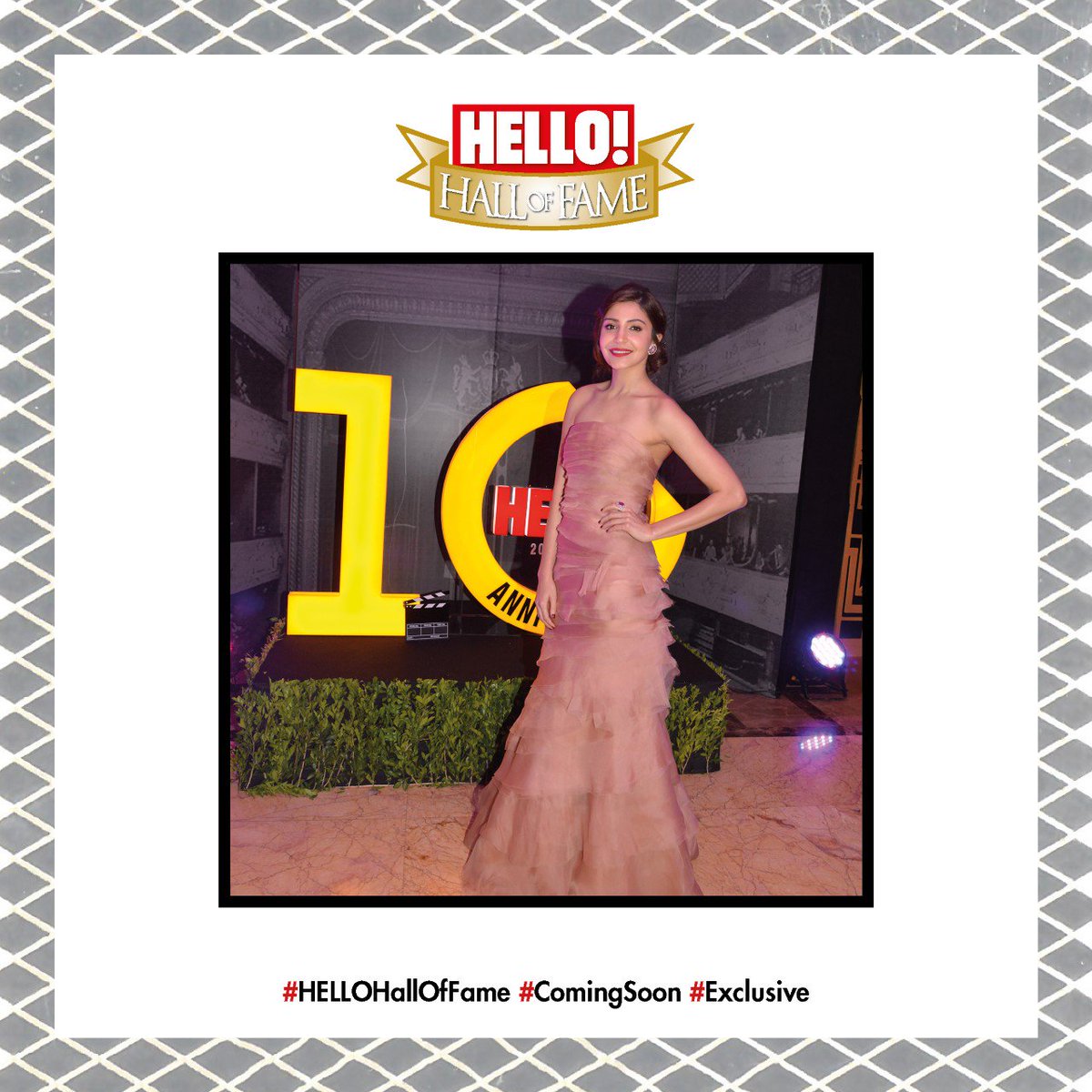 HELLOmagIndia's tweet photo. #AnushkaSharma is #PrincessPerfect at the HELLO! Hall Of Fame Awards. #HELLOHallOfFame #HHOF18 #ComingSoon #Exclusive https://t.co/StVf4vyp96