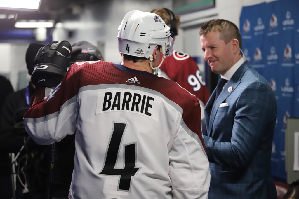 Avalanche's tweet photo. Four assists. One goal.

That’s the first career five point game for Tyson Barrie! 

#GoAvsGo https://t.co/hm6HEX30cf
