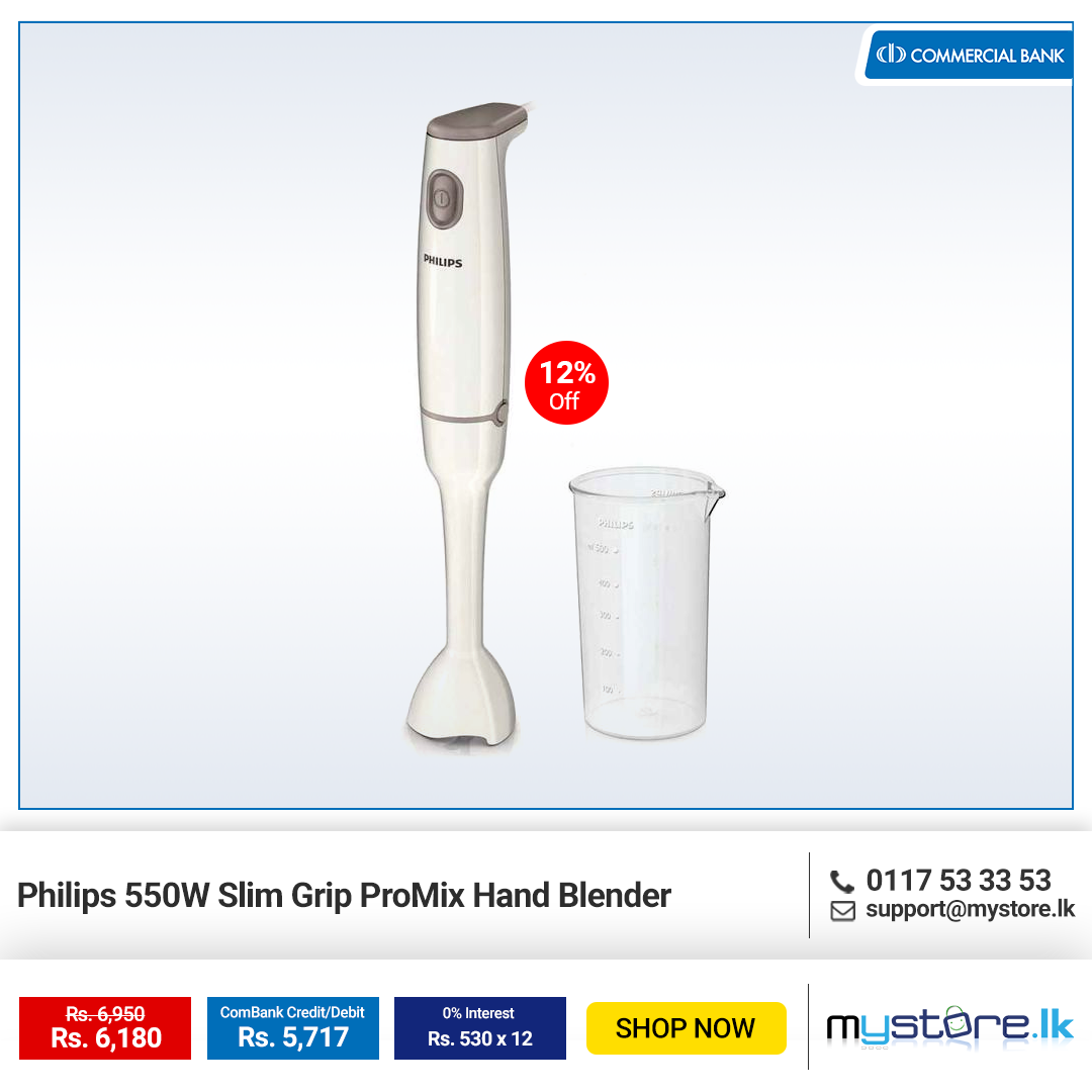 mystorelk's tweet photo. The Philips Daily Collection Hand blender combines 550 Watt power with a uniquely designed blending foot. Giving a wonderfully smooth result for soups, purees, and shakes. Preparing healthy food has never been so easy!
Order here: https://t.co/qAvk7894iN https://t.co/x7oQ4m6yX8