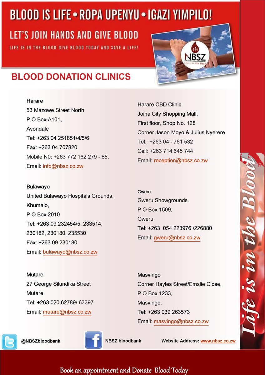 Capitalk100.4fm (@capitalkfm) on Twitter photo Blood is life-Igazi Yimpilo-Ropa Upenyu
Book an appointment and donate blood today <a href="/NBSZbloodbank/">NBSZ bloodbank ๐ฟ๐ผ</a>
#LifeisintheBlood Blood is life-Igazi Yimpilo-Ropa Upenyu
Book an appointment and donate blood today <a href="/NBSZbloodbank/">NBSZ bloodbank ๐ฟ๐ผ</a>
#LifeisintheBlood