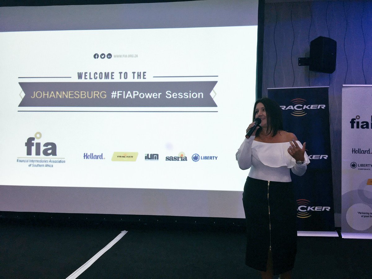 Joburg <a href="/FIA_ORG_ZA/">FIA</a> #FIAPower session kicking off with a vote of thanks from <a href="/fializelle/">Lizelle van der Merwe</a>
