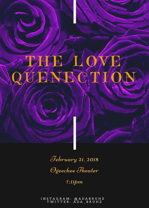 ADA_Bruhz's tweet photo. Come owt and enjoy a game show night where YOUR FAVORITE Ques play match maker 😈🕺🏾💃🏾💜!!!! Tomorrow at 7:11pm !!! OGEECHEE THEATER!!! https://t.co/5h58T7n7Rc