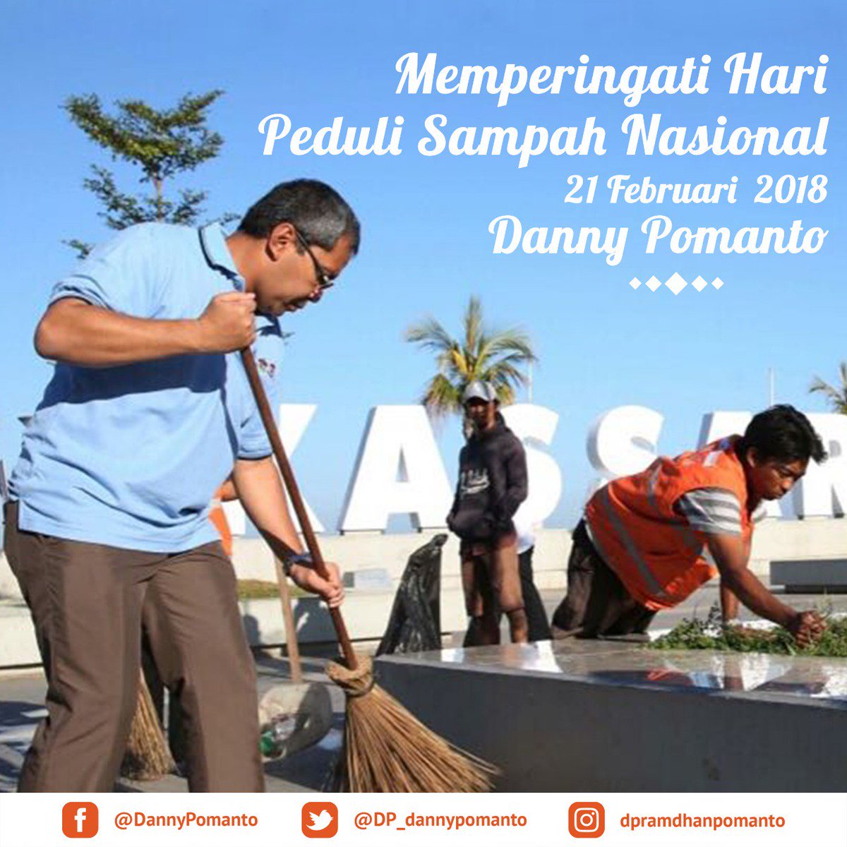 InisiatifDP's tweet photo. Hari Peduli Sampah Nasional
Kami mengucapkan selamat memperingati Hari Peduli Sampah Nasional 2018. Dari Makassar, mari wujudkan Indonesia bebas sampah 2020.
#HPSN2018
#Oppoki
#TidakPitiKanaKanai
#janganbiarkanmakassarmundurlagi https://t.co/FXXqcRmXQx