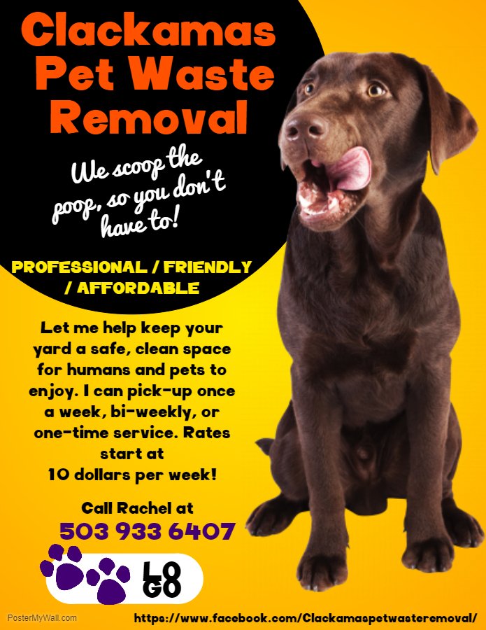 Got Dog Poop? We're now #scoopingpoop in #Clackamas county: #Milwaukie, #HappyValley, #LakeOswego, #WestLinn, #OregonCity and more! Let us scoop it for you. #ClackamasPetWasteRemoval #CPWR