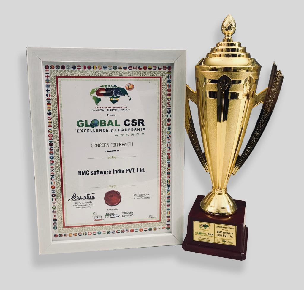 BMCSoftware's tweet photo. BMC Software India awarded for healthcare initiative Prayas at Global CSR Excellence &amp; Leadership Awards 2018. https://t.co/WKe8Uixl4j