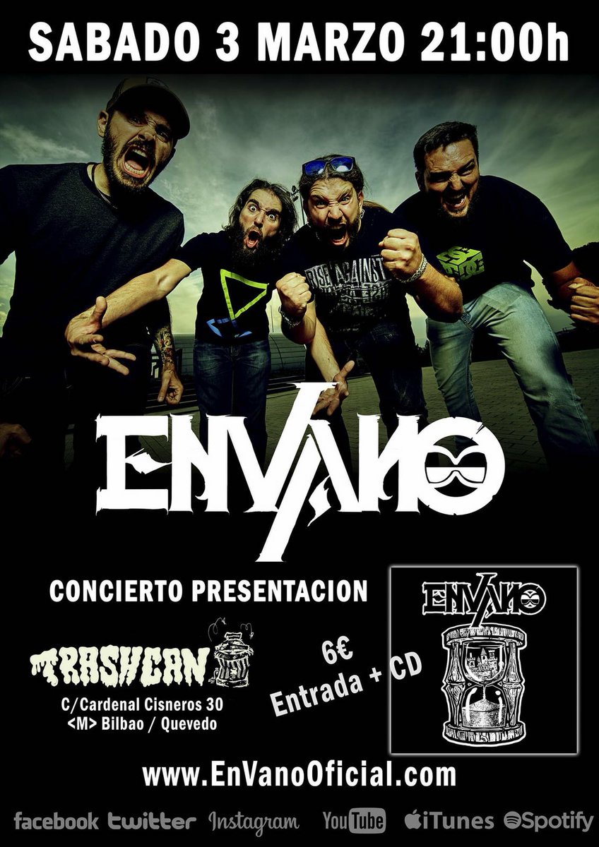 Viniendo... 3 de Marzo Concierto Presentación en #Madriz 21:00 Sala Trashcan 6€ Entrada+CD 
#NoTeLoPierdas #UltimasEntradas #Directo #LiveMusic #Rock #Trashcan #Concierto